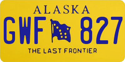 AK license plate GWF827