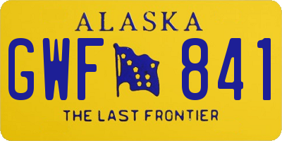 AK license plate GWF841