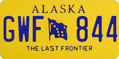 AK license plate GWF844