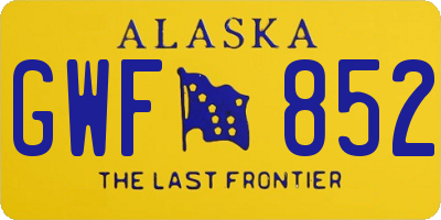 AK license plate GWF852