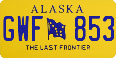 AK license plate GWF853