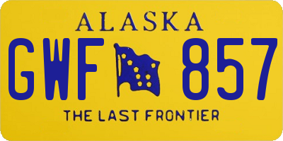 AK license plate GWF857