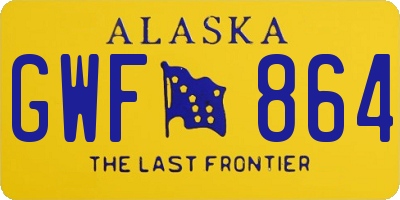 AK license plate GWF864