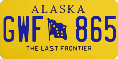 AK license plate GWF865