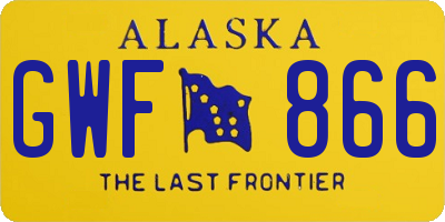 AK license plate GWF866