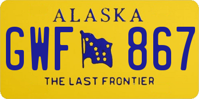 AK license plate GWF867