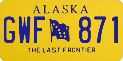 AK license plate GWF871