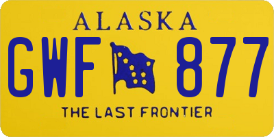 AK license plate GWF877