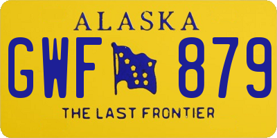 AK license plate GWF879