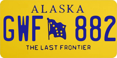 AK license plate GWF882