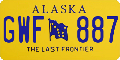 AK license plate GWF887