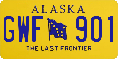 AK license plate GWF901