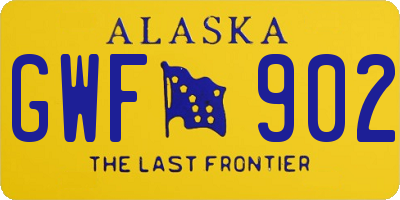 AK license plate GWF902