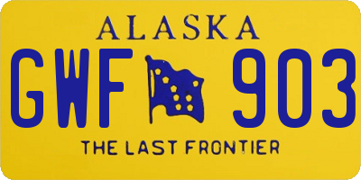 AK license plate GWF903