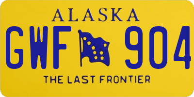 AK license plate GWF904