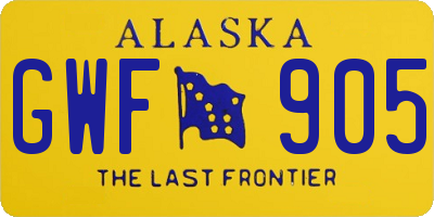 AK license plate GWF905