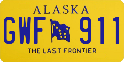 AK license plate GWF911