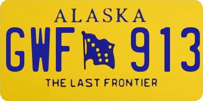 AK license plate GWF913