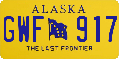 AK license plate GWF917