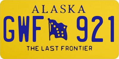 AK license plate GWF921