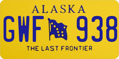 AK license plate GWF938