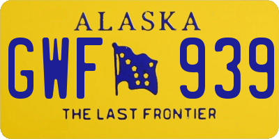 AK license plate GWF939