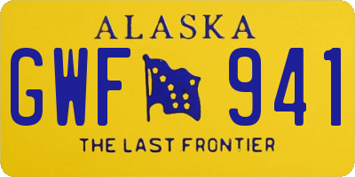 AK license plate GWF941