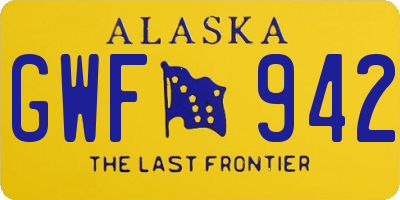 AK license plate GWF942