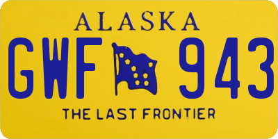 AK license plate GWF943