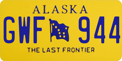 AK license plate GWF944