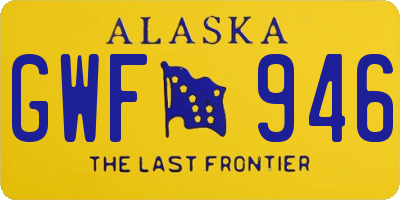 AK license plate GWF946