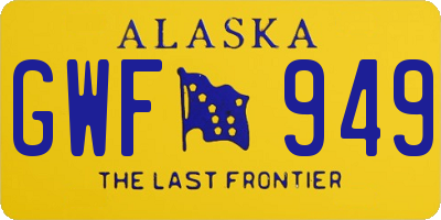 AK license plate GWF949