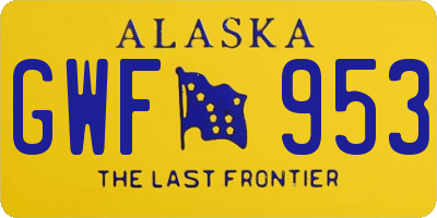 AK license plate GWF953