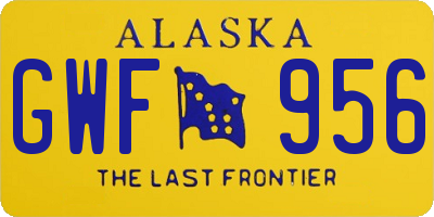 AK license plate GWF956