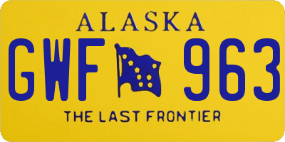 AK license plate GWF963