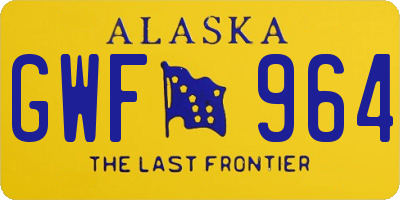 AK license plate GWF964