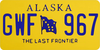 AK license plate GWF967