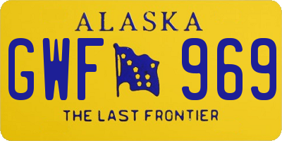 AK license plate GWF969