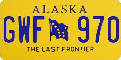 AK license plate GWF970