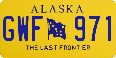 AK license plate GWF971