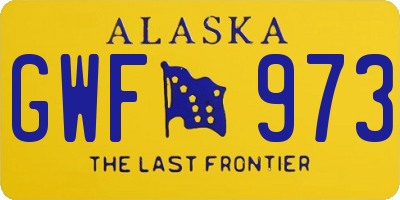 AK license plate GWF973