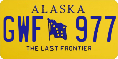 AK license plate GWF977