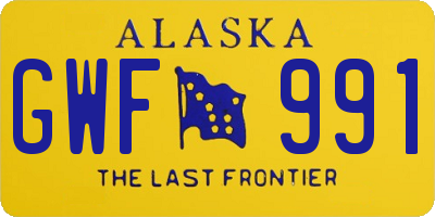 AK license plate GWF991