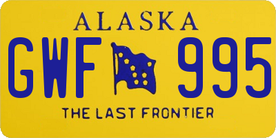 AK license plate GWF995