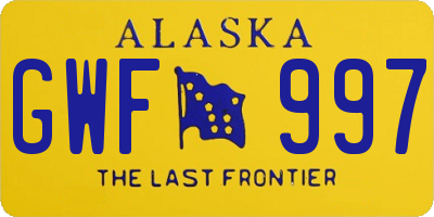 AK license plate GWF997