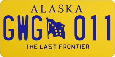 AK license plate GWG011