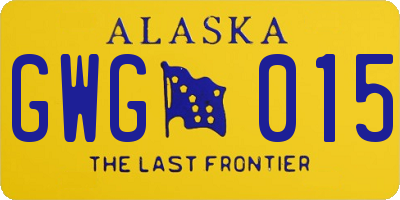 AK license plate GWG015