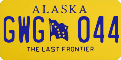 AK license plate GWG044