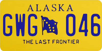 AK license plate GWG046