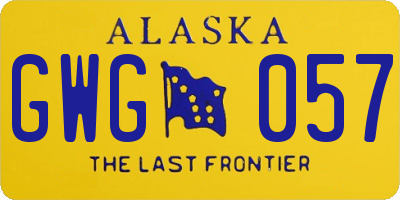 AK license plate GWG057